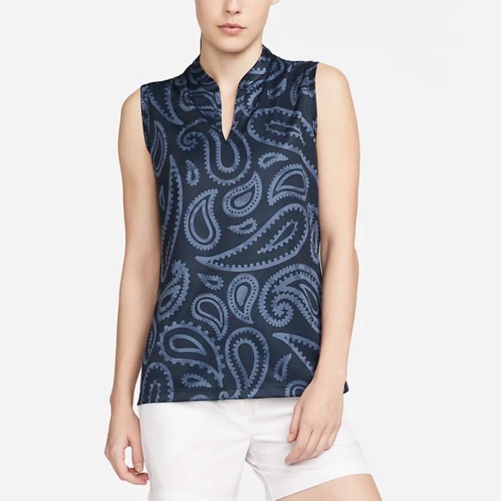 Womens Nike Golf Victory Sleeveless Polo Blue DH1975-451